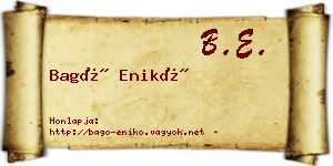 Bagó Enikő névjegykártya